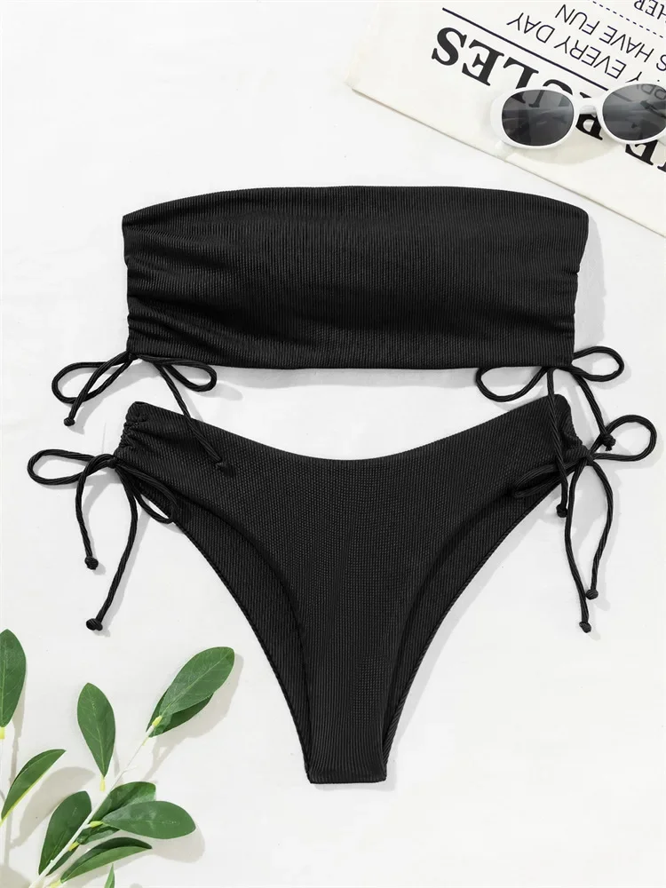 2025 novo estilo conjunto de biquíni almofada bandeau banho feminino maio biquinis tankini femme maiô mujer banador badpak monokini