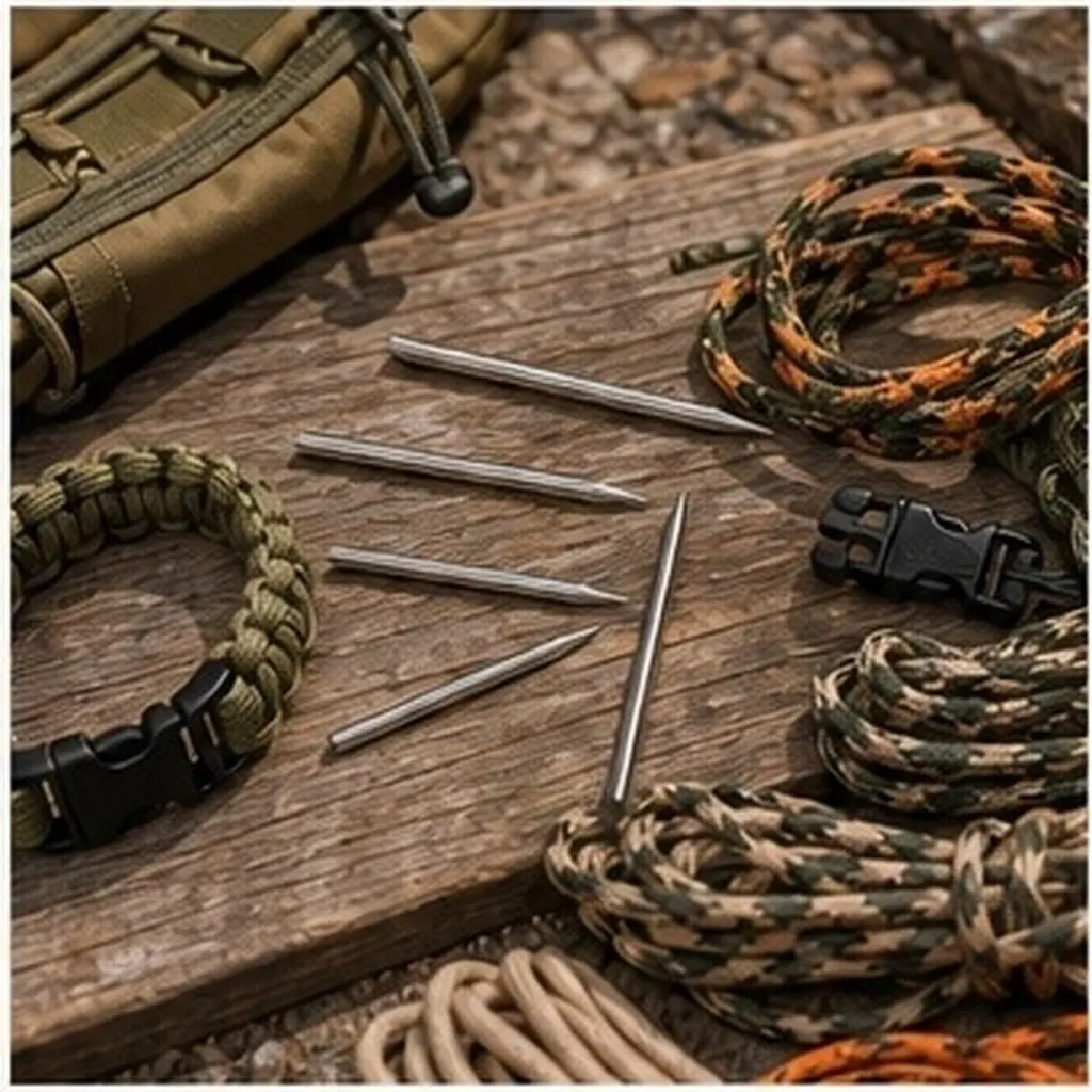 6Pcs Paracord Lacing Needles Stainless Steel Bracelet Weaving Tools Kit DIY Rope Craft Accessories Outdoor Bracelet Maker Helper