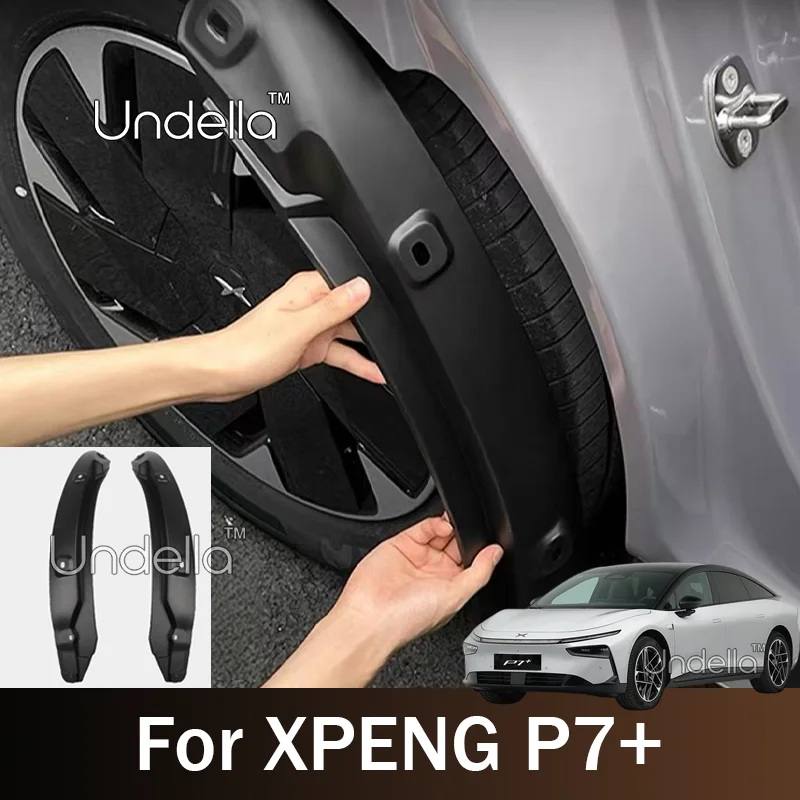 For XPENG P7+ P7plus 2026 2027 Car Mud Guard Rear Fender Antifreeze Mudguards Mudflaps Black Exterior Mudguard Auto Accessories