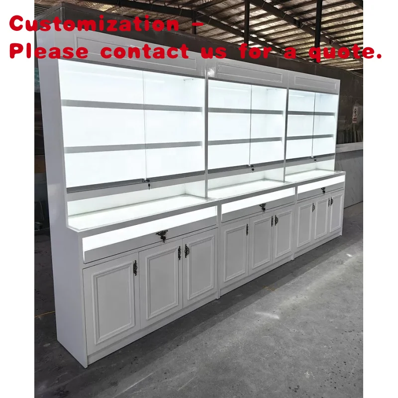 Estante de exhibición de joyería de pared para tienda minorista personalizado, bolso de venta al por menor moderno y vitrina de muebles para joyería H