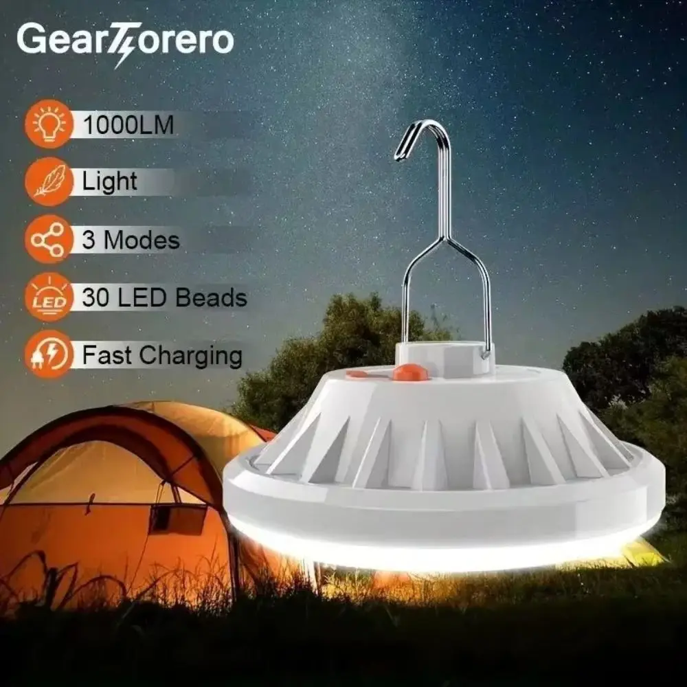 

ABS LED Camping Lights 3 Lighting Modes Rechargeable Waterproofs Tent Lamp Portable Emergencies Lights Camping Charge Lantern