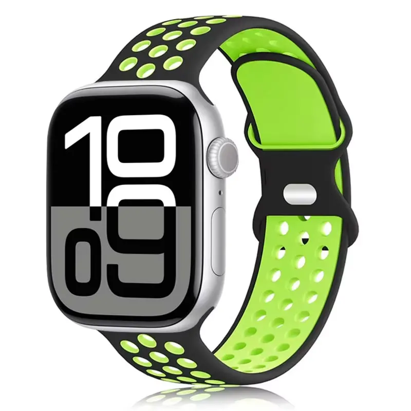 Silicone Strap for Apple Watch Band 44mm 40mm 45mm 41mm 49mm 42mm 38 Sport Bracelet IWatch Series 10 9 8 7 SE 6 5 4 Ultra 1 2 3