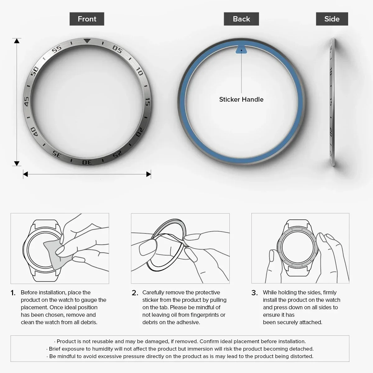 Stainless Steel Band for Samsung Galaxy Watch 6 5 4 Pro Classic 44 47mm 43mm Case+metal Bezel Ring+glass Screen Protector Strap