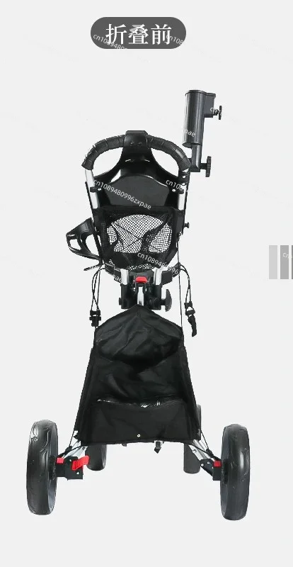 Golf four-wheel ball chartered car competition trolley foldable with brake kettle rack