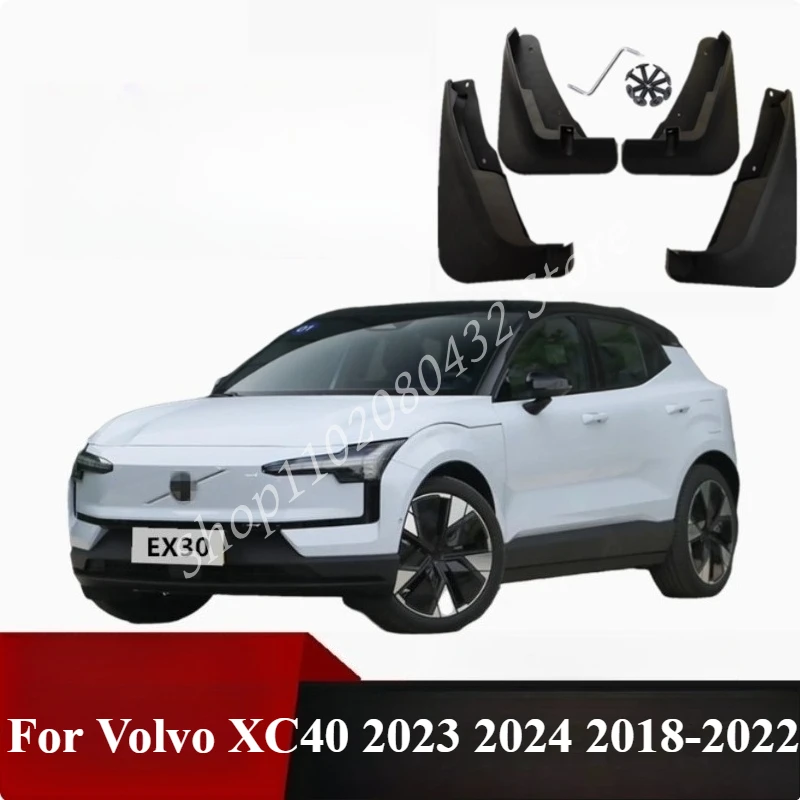 

4pcs Car Mudguards For Volvo XC40 2023 2024 2018-2022 Fender Mud Flap Guard Splash Styline Front Rear Auto Accessories