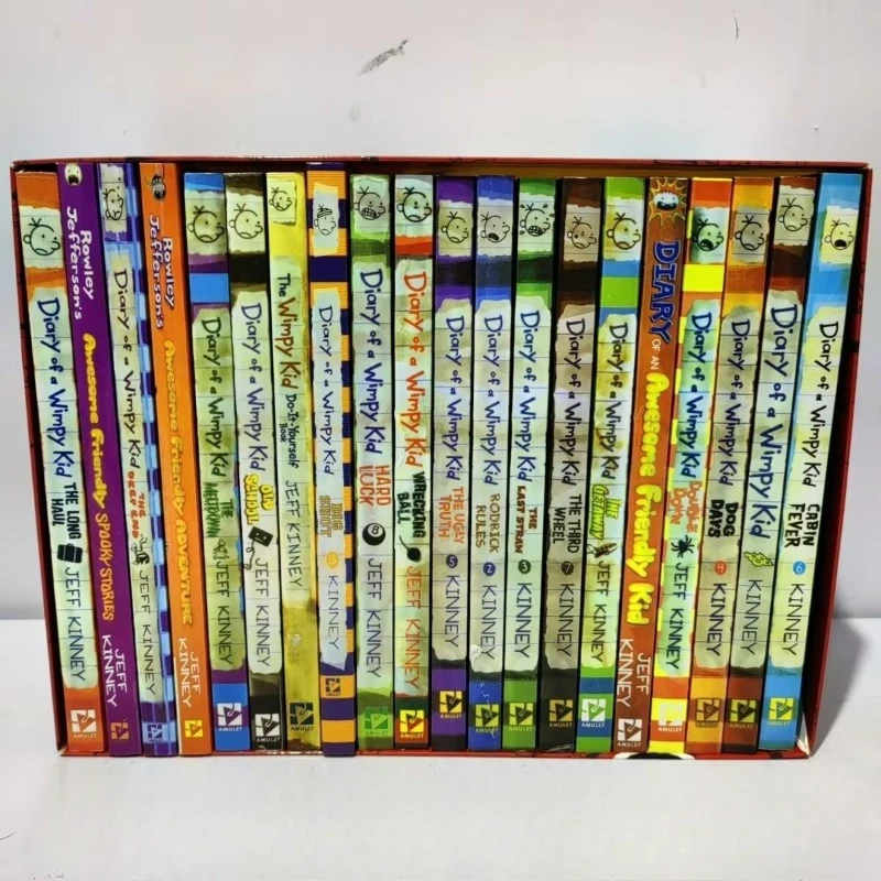 Half Set 8 Books Diary of Wimpy Kid English Book Diary of Wimpy Kid Boxed Children's Fiction Books Libros