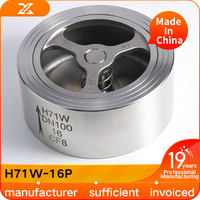 304 stainless steel H71W-16P Clamp-on check valve Check valve for water pipe pump Check valve 4 minutes,  DN20 25 50 65 80 100
