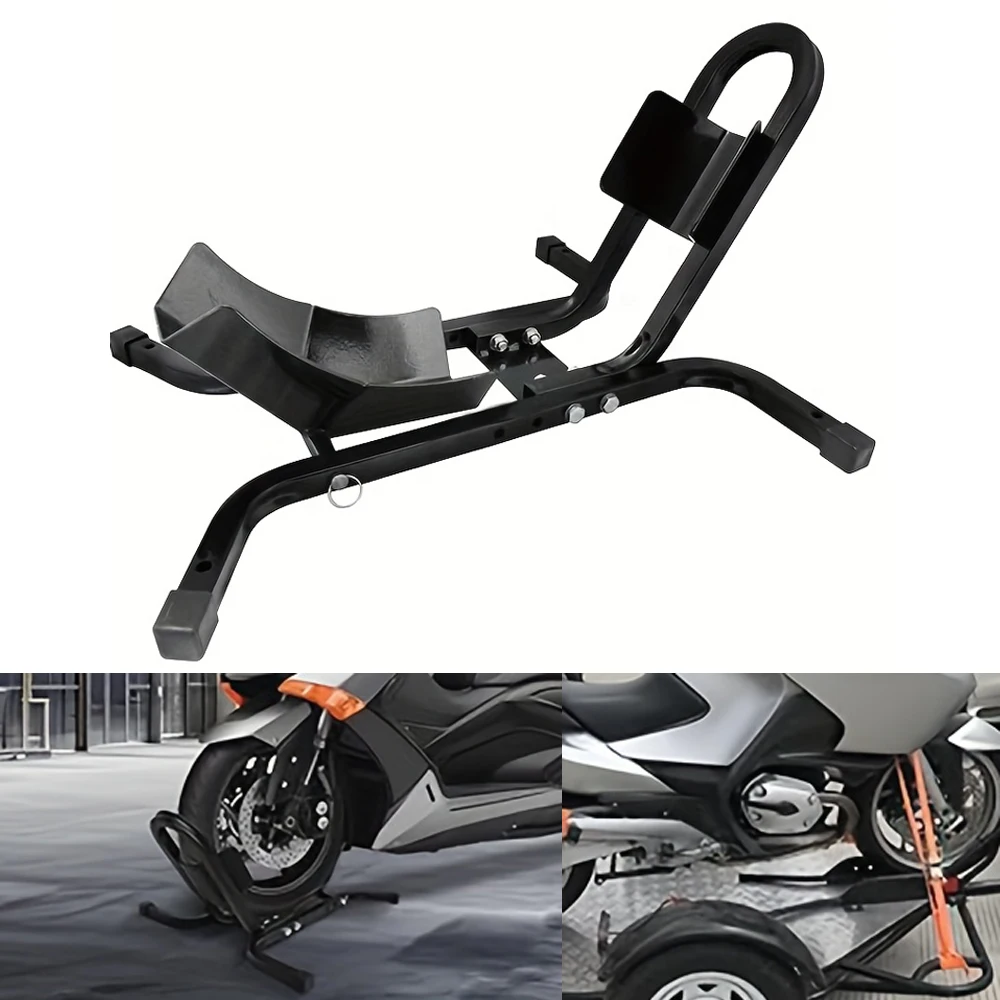 

1500 Lbs Heavy Duty Motorcycle Adjustable Front Tire Chock Wheel Stand for 17"-21" Wheels High-Grade Steel Trailer Stand