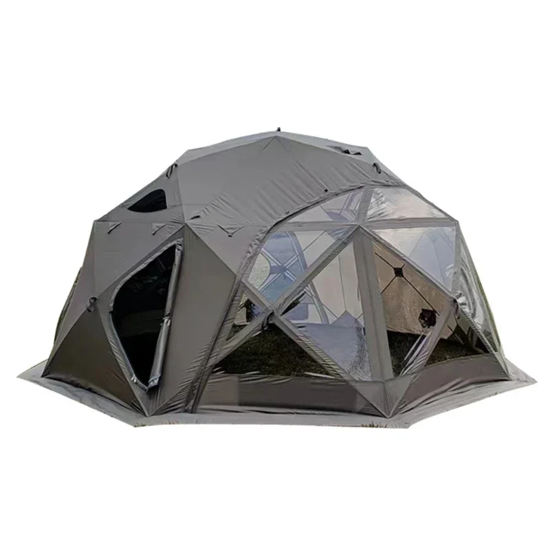 

Outdoor luxury safari lotus 4m large skylight ball house geodesic family glamping dome tent hotel for sale Hot sales