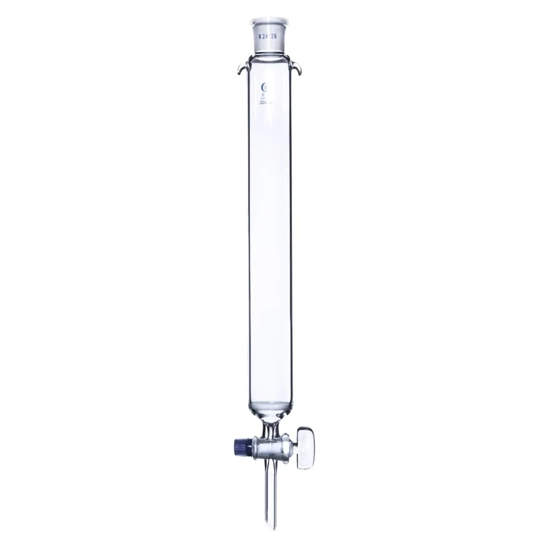 

Lab Diameter 24# Glass Sand Core Chromatography Column with Glass Piston 16mm/22mm/30mm/40mm