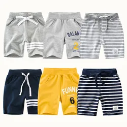 2025 Summer Children Shorts Pants for Boys 100% Cotton Letter Number Cartoon Sport Casual Pants for Baby Boys Girls