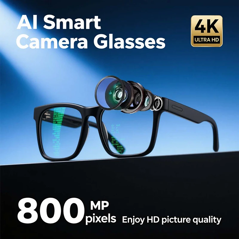 

Умные очки 4K HD AI, фотохромные многофункциональные Bluetooth-вызовы, голосовой помощник, музыкальный плеер, очки для камеры