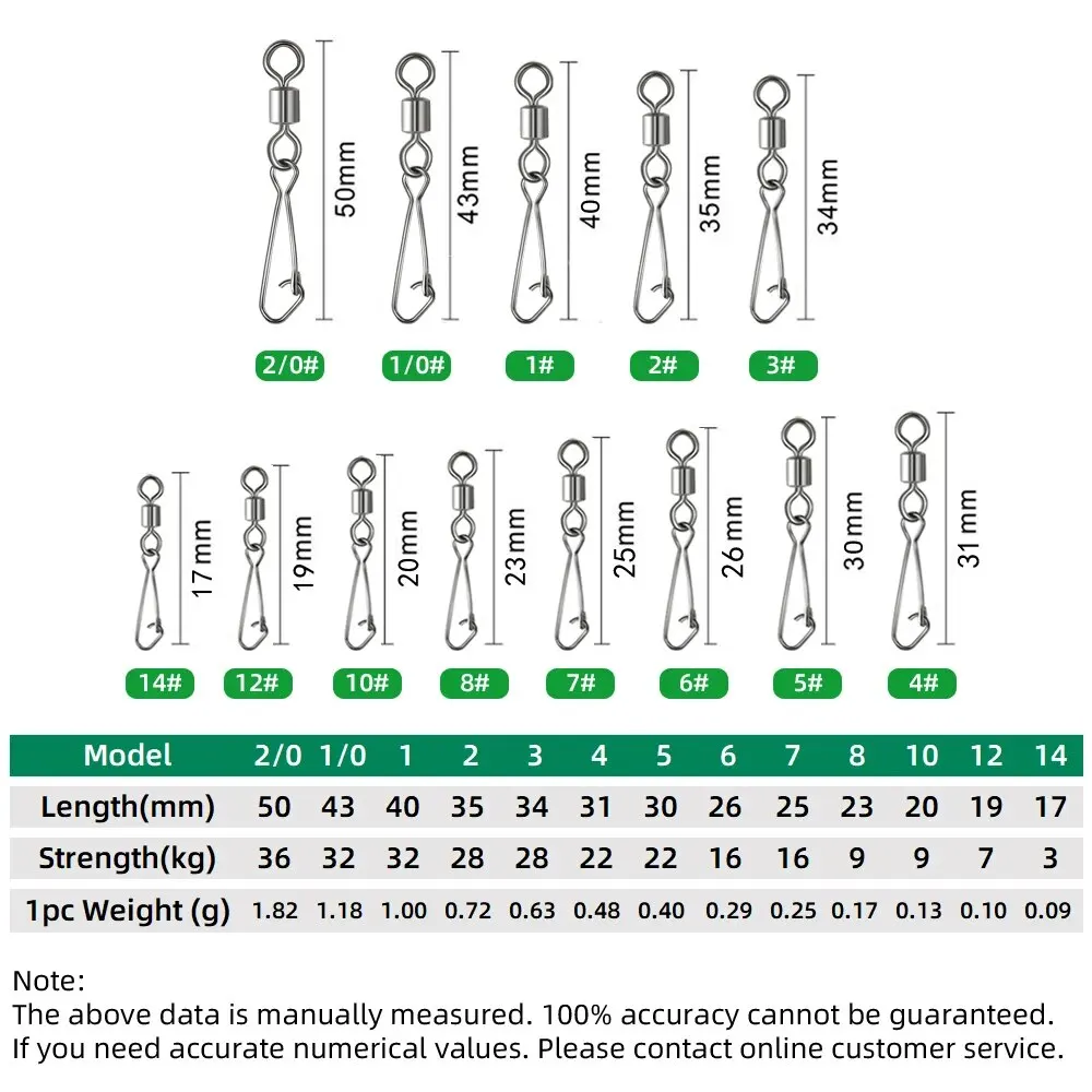 50 قطعة الصيد إغراء موصل الصيد برميل وصلة دوّارة لصيد الأسماك سريعة دبوس السنانير ربط المفاجئة الصيد الملحقات #2