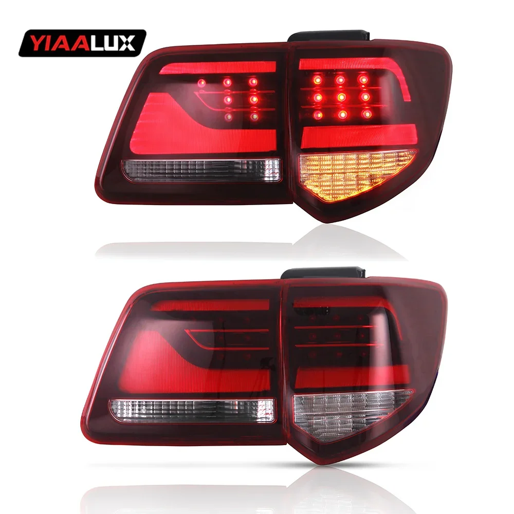 Pair Of Car Tail Light Assembly For Toyota Fortuner 2012 2013 2014 2015 LED Brake Signal Light Tuning Parts Car Rear Lamp System