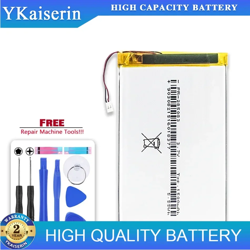 

New 3.7V 1500Mah PR-285083 PR-284983N Battery Glo Tolino For Kobo Clara HD E-Book Accumulator 2-Wire Plug + Tools