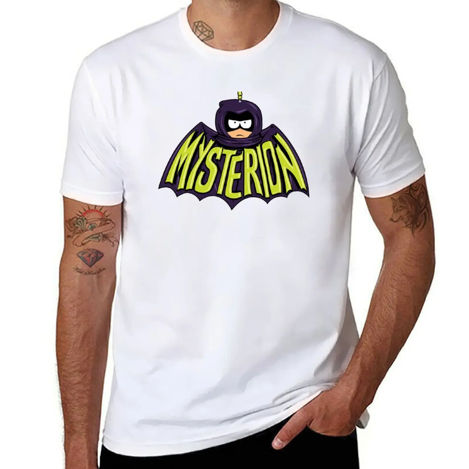 

Футболка Mysterion, мужские хлопковые забавные мужские футболки, высококачественная футболка люксового бренда