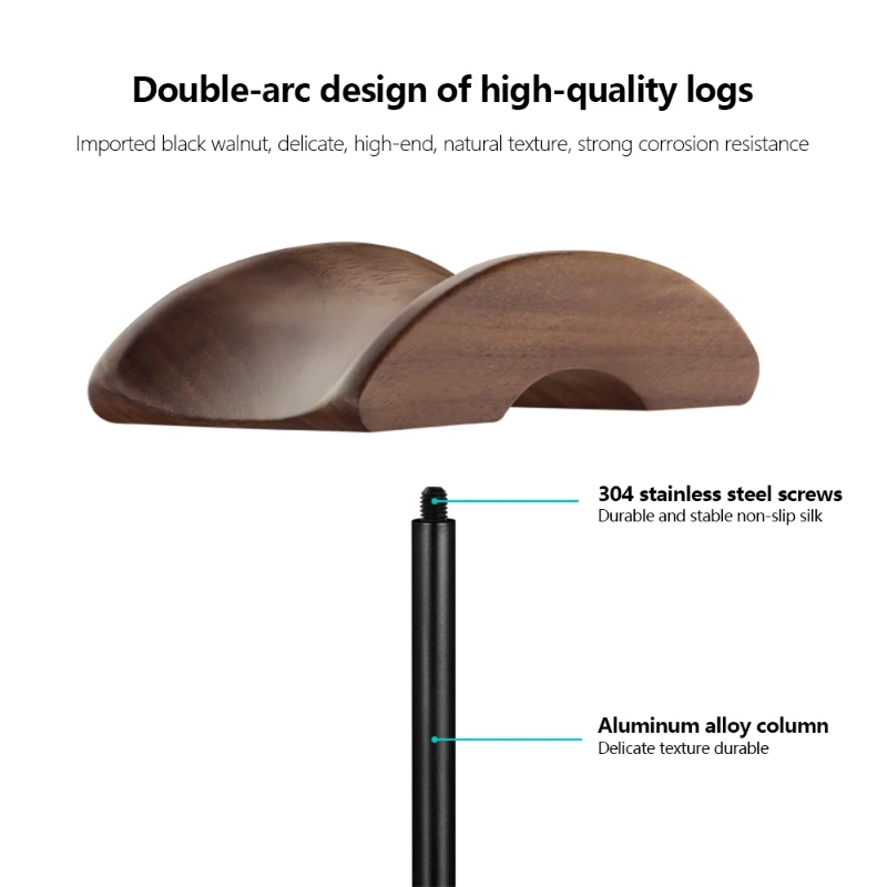 

Headset Holder in Walnut & Aluminium Alloy with Dual Design Dropship