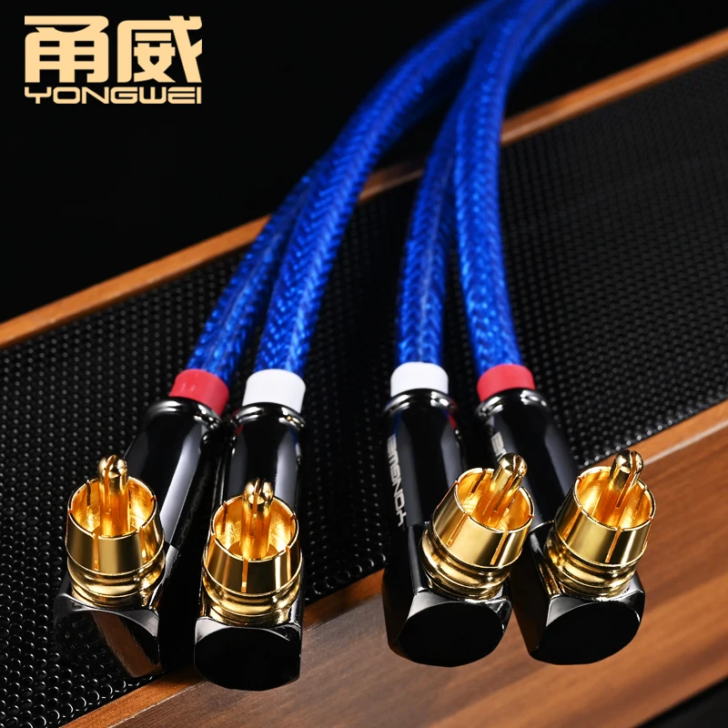 YONGWEI RCA Cable 2RCA to 2 RCA Male to Male Gold Plated RCA Audio Cable 1.5M 2M 3M 5M 8M 10M for Home Theater DVD TV Amplifier