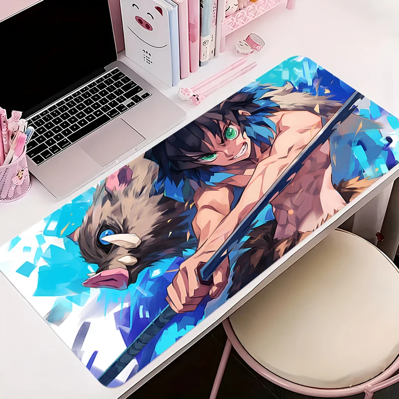 

Gamer Anti-slip Mouse Pad Large Anime Desk Mat Gaming Accessories Computer Mousepad Extended D-demon Slayer Inosuke Keyboard Mat