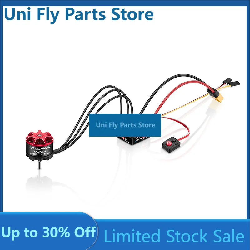 UniFlyHobbyWing QuicRun WP 10BL80 Waterproof ESC For 1/10 RC Car 2-4S LiPo 80A Compatible With QuicRun Outer 3530 SL Motor RC
