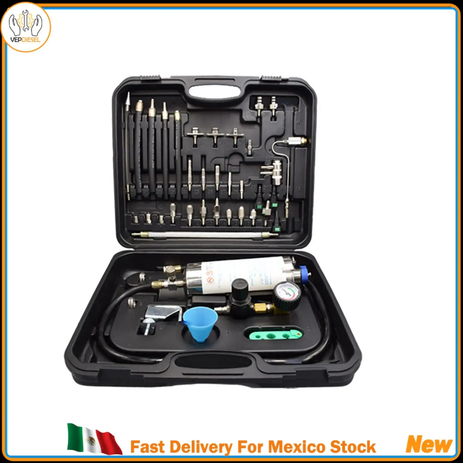 1set Fuel System Cleaning Tools For Car Buoy Injector Cleaner Kit Includes Connectors New