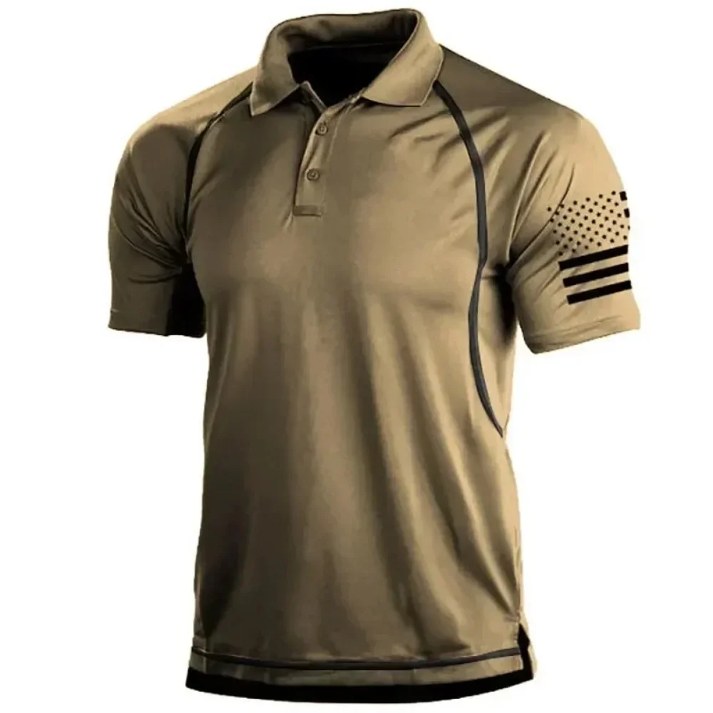 Outdoor Activities Tactical Sports Polo Collar Bottoming Sweatshirts Men\'s T-Shirts Summer Polo Shirt