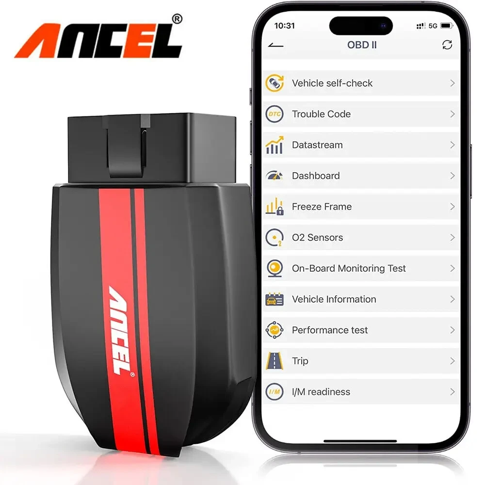 

ANCEL BD200 OBD2 Bluetooth Automotive Scanner Full OBDII Engine Light Check OBD 2 Car Diagnostic Scan Tools for Android IOS iPad