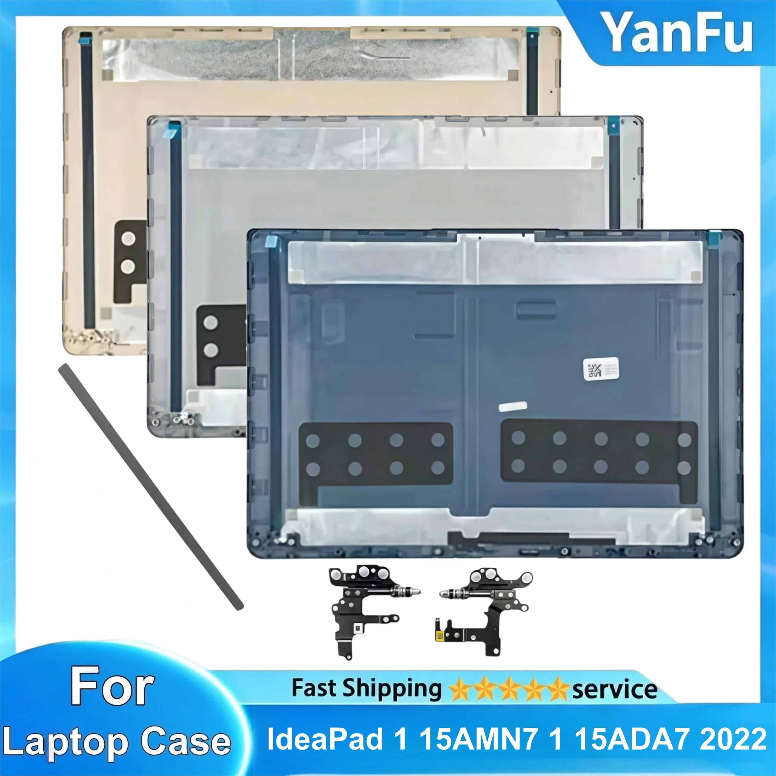 New Laptop Cover For IdeaPad 1 15ADA7 15AMN7 2022 LCD Back Cover Front Bezel Palmrest Bottom Case