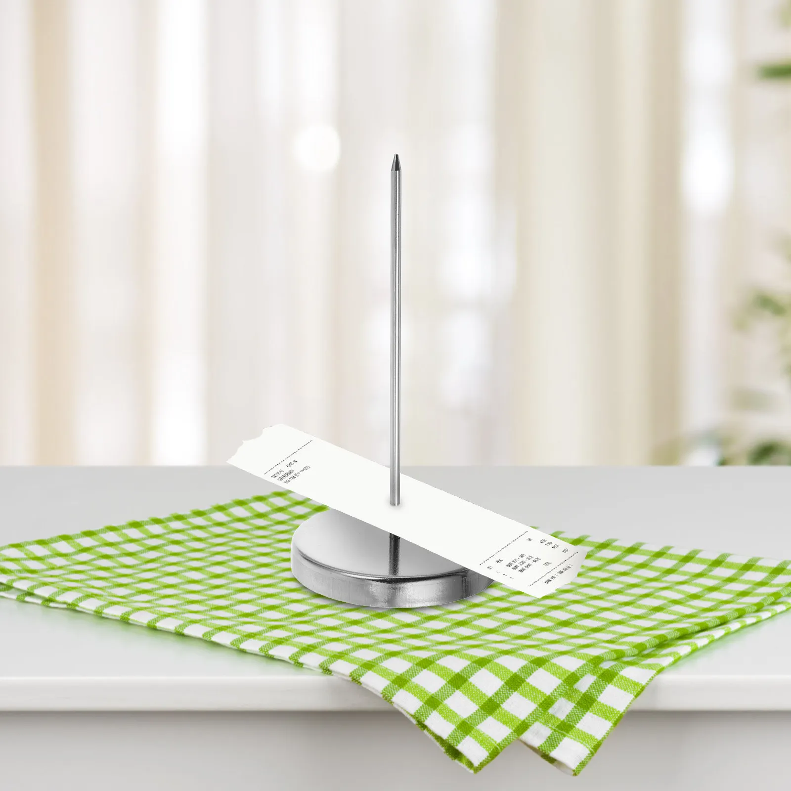 Restaurant Kitchen Metal Receipt Holder Ticket Spindle with Stable Base Bill Spike Stick for Cafe Fast Food Counter Memo Invoice