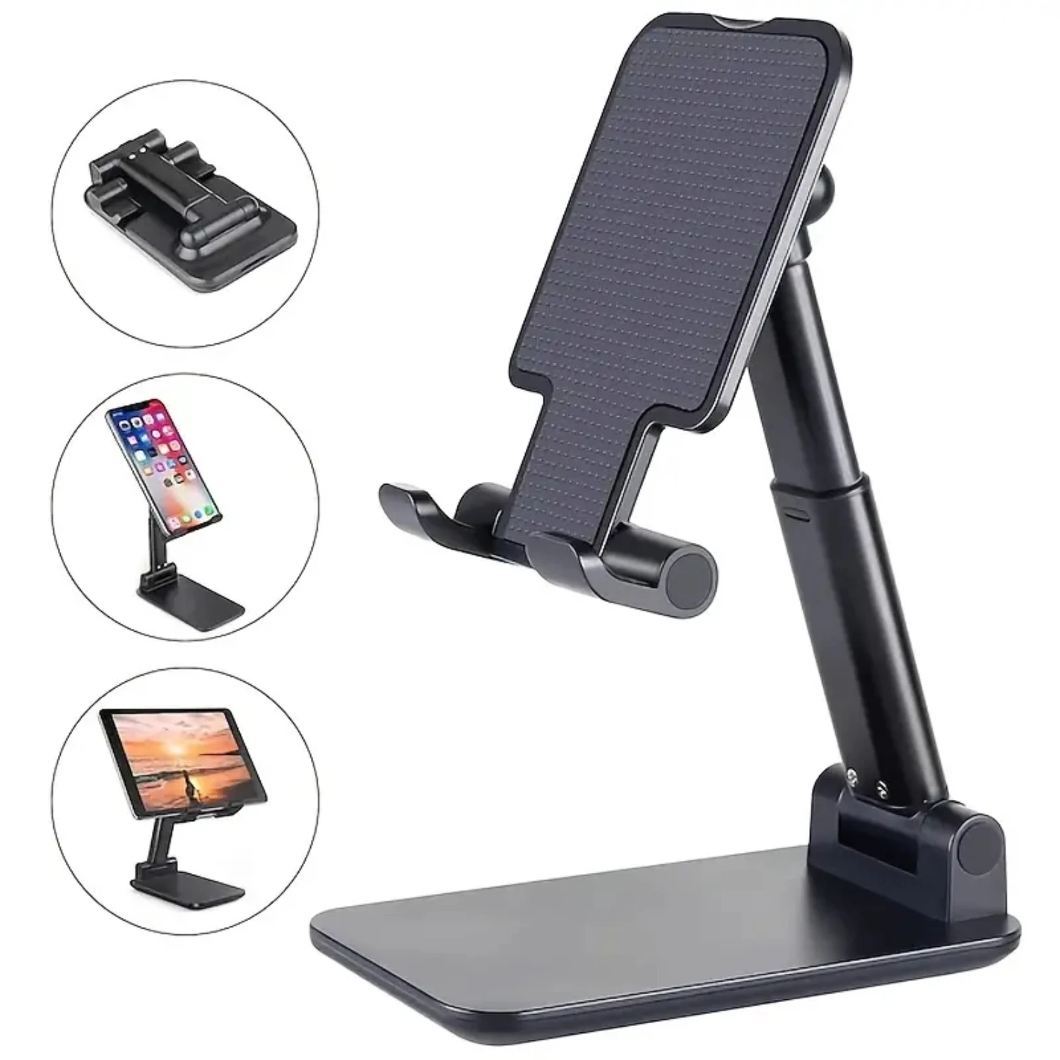 Perfect compact and convenient silicone non-slip portable folding telescopic desktop bracket for live mobile phone support. The