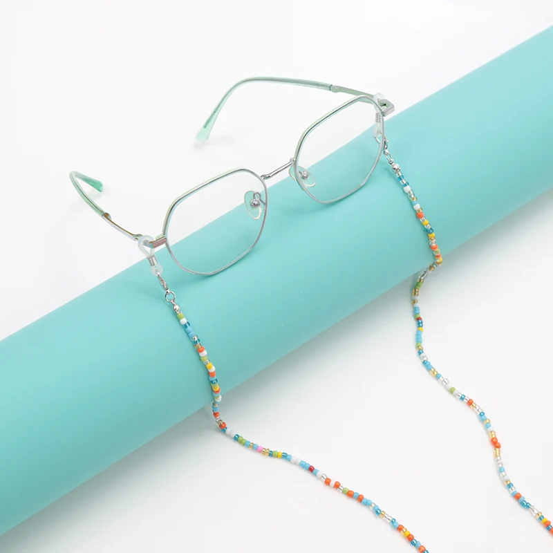 1PC Colorful Beaded Sunglasses Strap Eyeglass Chain Cord Reading Glasses Chain String Holder Neck Cord Eyewear Glasses String