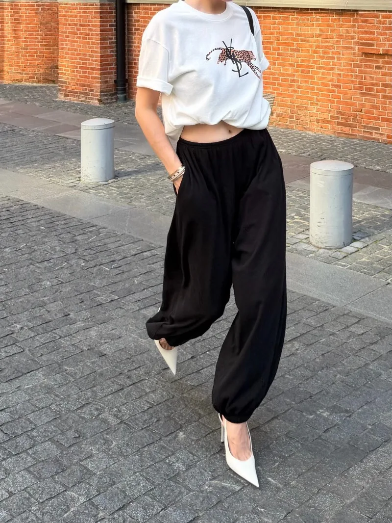 Niche Designer Trendy Custom-dyed Washed Slimming and Versatile Balloon Pants