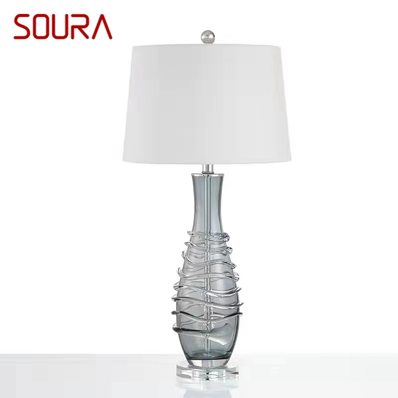 

SOURA Nordic Glaze Table Lamp Modern Art Iiving Room Bedroom Study Hotel LED Personality Originality Desk Light