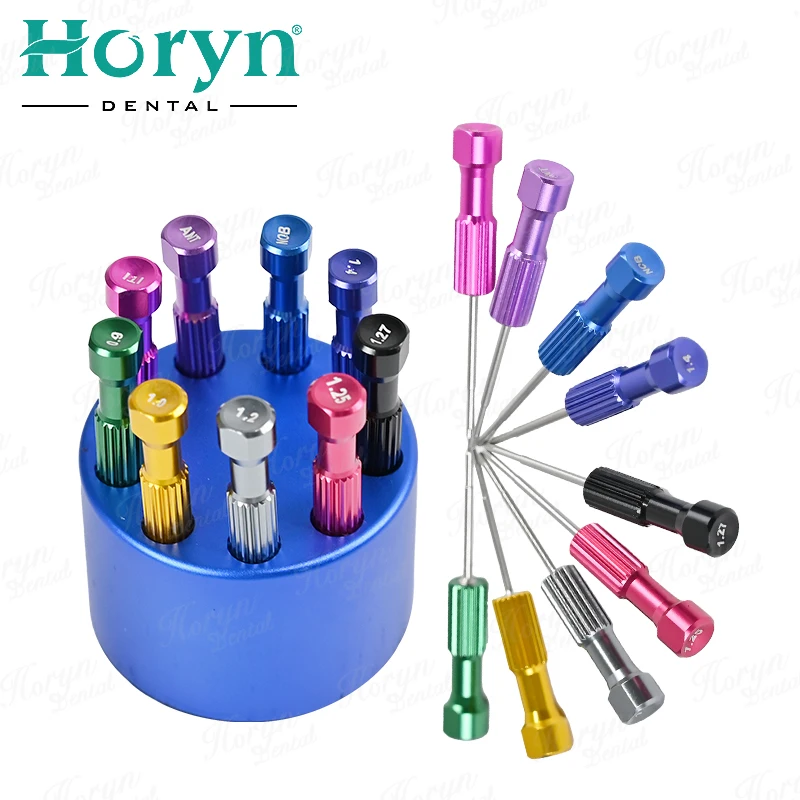 

9Pcs/Set Dental Stainless Steel Implant Screw Driver Dentistry Tool Kit Micro Screwdriver Dentist Laboratory Instrument With Bas