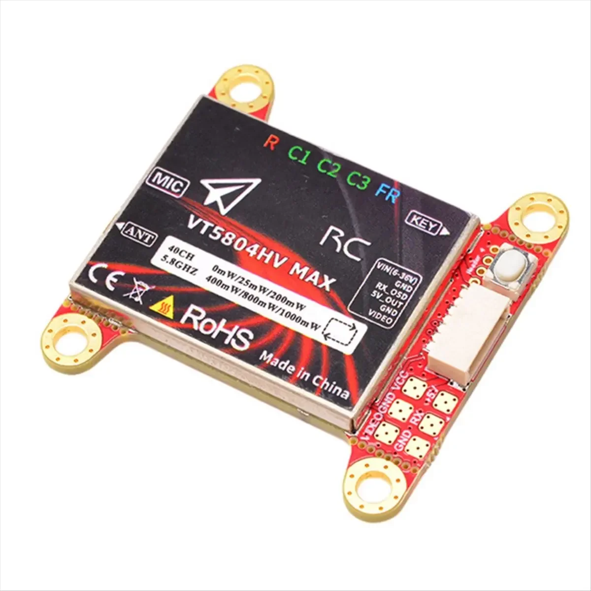 VivaA26Z For VT5804HV MAX 5.8G 1W VTX 40CH FPV Video Transmitter OSD Adjustment Parameters NTSC/PAL For FPV RC Drone