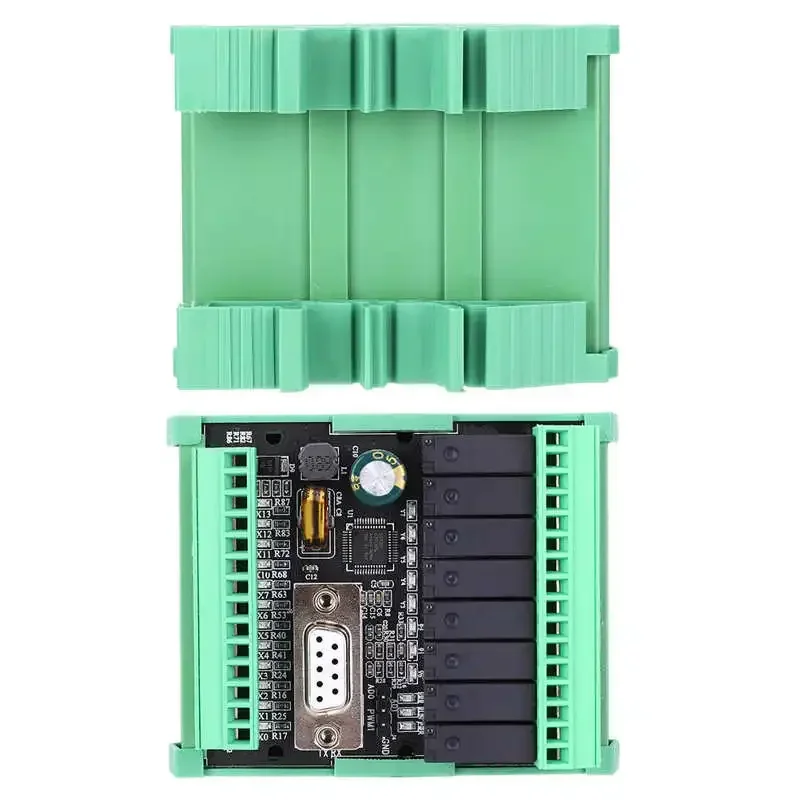 FX2N-20MR-232 5A DC24V لوحة PLC الطاقة مع وحدة إخراج مرحل شل 12 في 8 خارج مدخل تناظري عالي السرعة 2AD 0-10 فولت