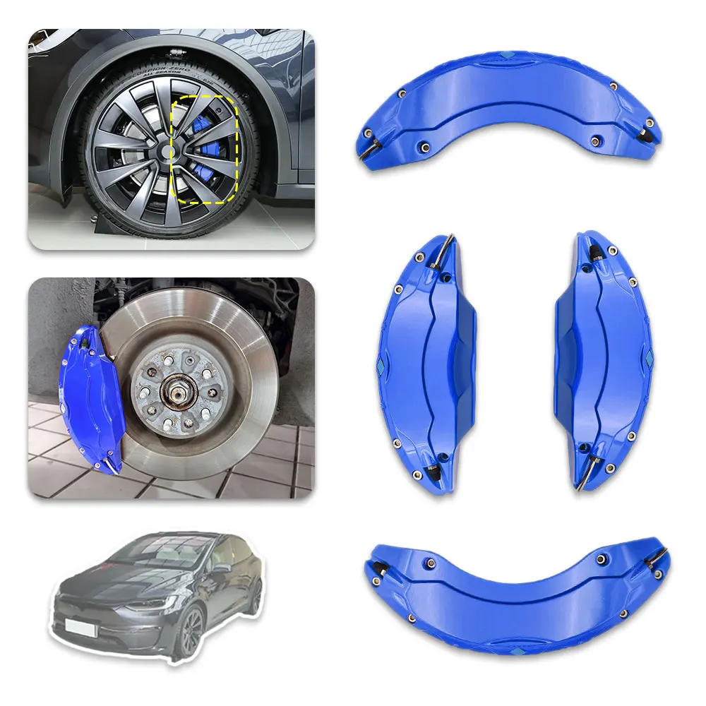 Dream Car 4pcs 12 Colors Car Cover Aluminium Alloy Sport Brake Calipers Side Disc Assembly Caliper Cover For  Model X 2023