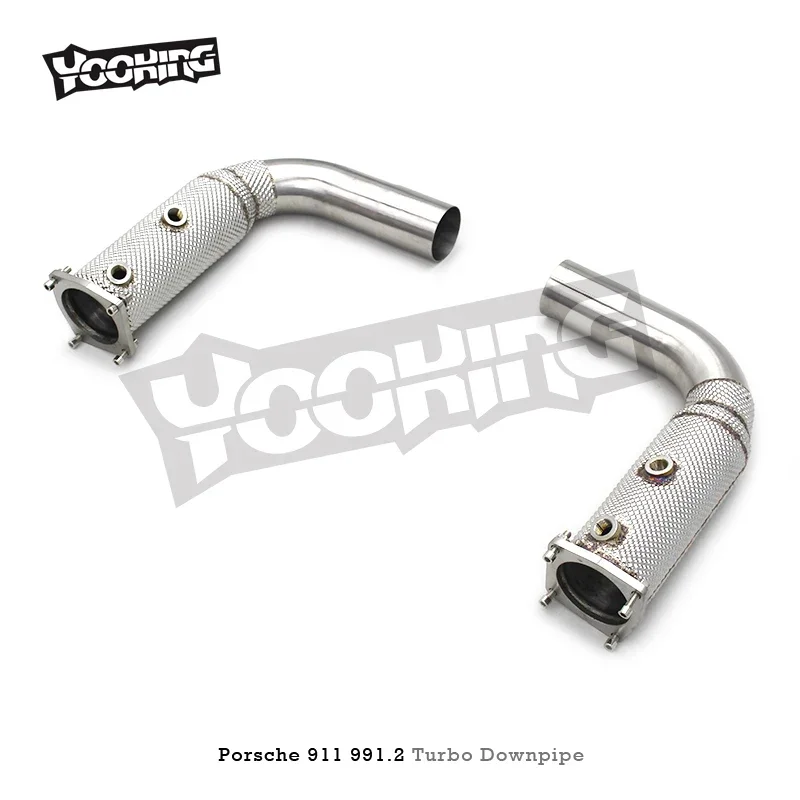 OEM Free Flow Exhaust Downpipe  For Porsche 911 991/991.2 Turbo S 3.8T 2017-2019 Car Exhaust Pipe Stainless Steel Exhaust System