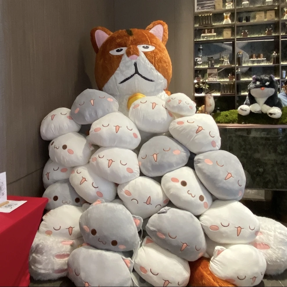 

2025 Митао Кошка Плюшевые Игрушки Пара Персиково-Кошка Плюшевая Кукла Мягкая Кавайная Подушка Мультяшный Декор Ребенок Девушка Подарок на Хэллоуин