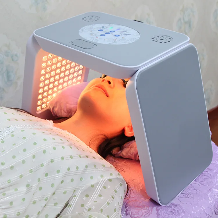 

Folding large row lamp beauty mask photon skin rejuvenator red light color light hot and cold spray spectrometer