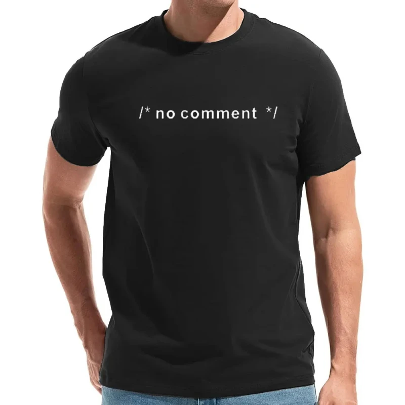 Camiseta divertida Geek para hombre, novedad, codificación de broma HTML CSS, regalo para desarrollador, sin comentario, pantalón corto informal de verano, Camiseta de algodón de manga