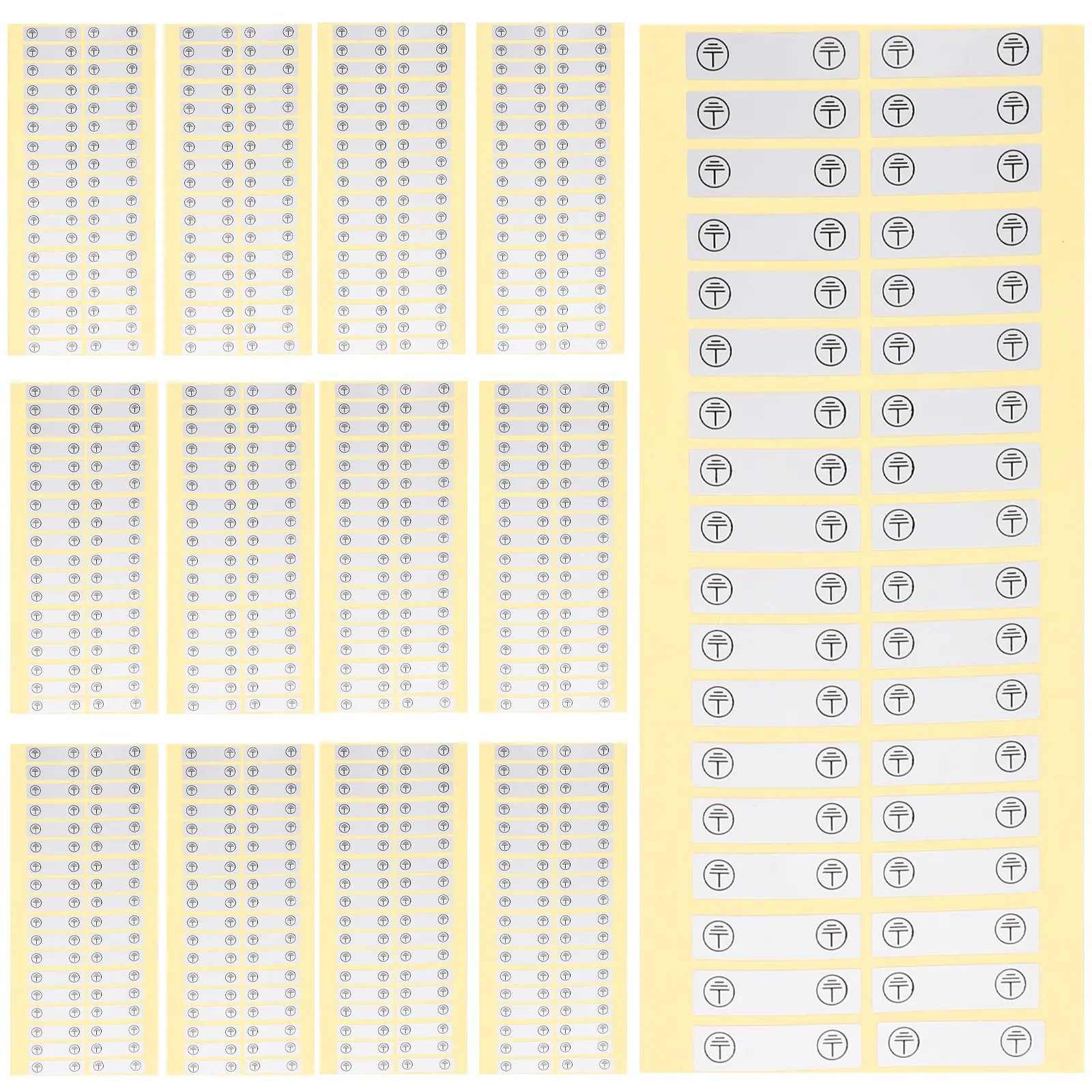 

100Pcs Synthetic Paper Electrical Wiring Labels Peel and Stick Ground Neutral Wire Markers for DIY Electric Panels Connection