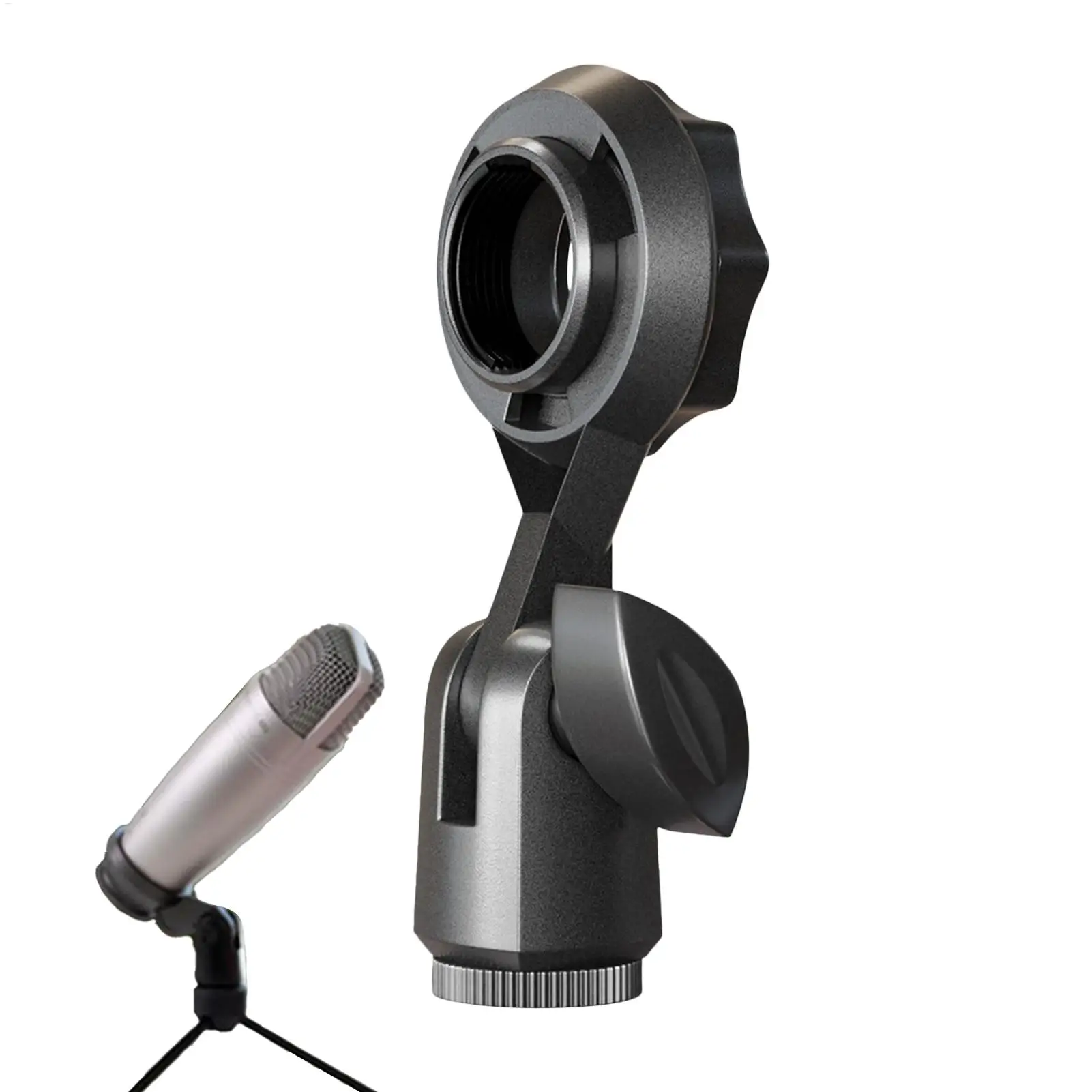 Adjustable Metal Microphone Stand Shockproof Desk Holder With Non-Slip Base Streaming & Recording Accessory For Home Office