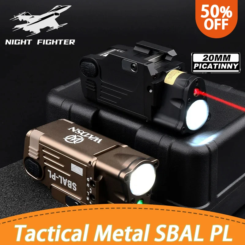 

WADSN Tactical Metal SBAL PL Hanging Flashlight White Light Strobe Carrying Red Green Laser Sight Assist Hunting Reconnaissance