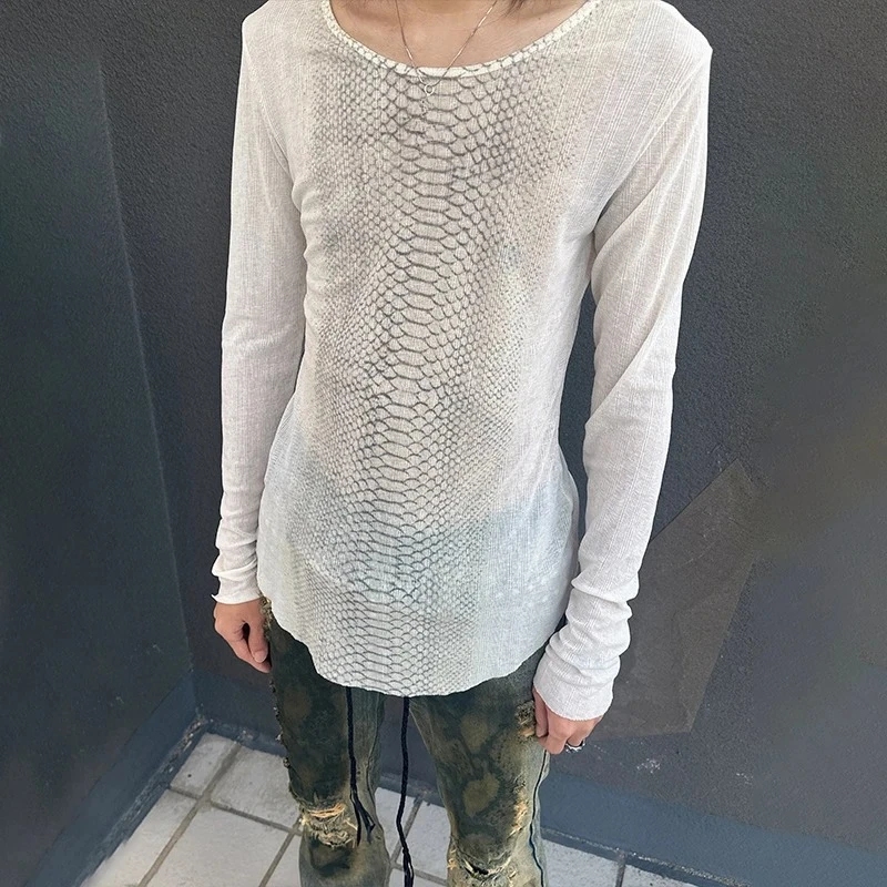 Spring Personality Print Women's T-shirts Ropa mujer Long Sleeve Clothes Gothic Harajuku Tops Subculture Y2k Roupas Feminina