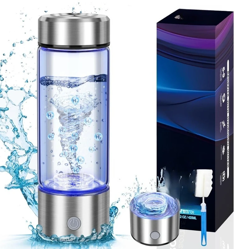 

2025 New Hydrogen Water Generator Bottles, Portable Hydrogenated Water Bottle with SPE PEM Technology, 420ml Hydrogen Water Bott