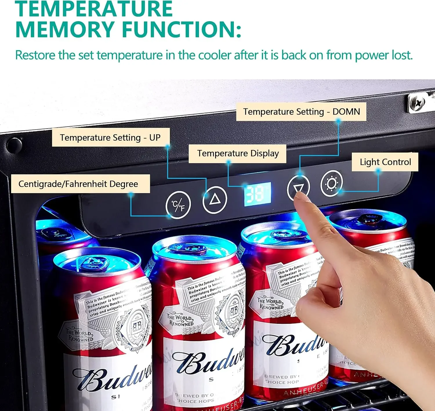 Beverage Refrigerator - 154 Cans Capacity Beverage Cooler- Fit Perfectly into 24" Space Built in Counter or Freestanding - for S