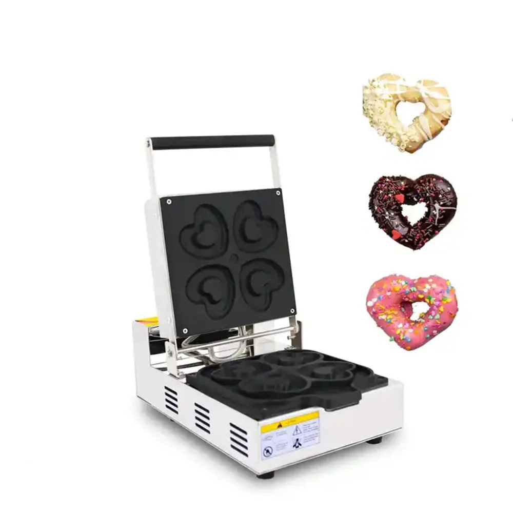 

Electric Love Heart Donut Machine Commercial 4 Pieces Heart-Shaped Doughnut Maker