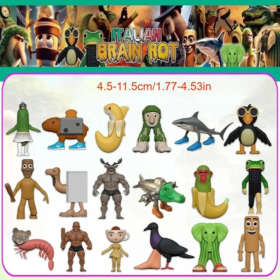 2025年新作 イタリアンブレインロットAI Ver.1 8種類 タンタンタン サハル トララレロ トララ フィギュア 人形 おもちゃ デスクモデル ブラインドボックス ギフト
