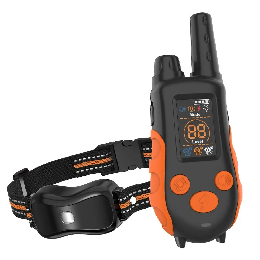 

Перезаряжаемый ошейник для дрессировки собак с дистанционным управлением на расстоянии 3300 футов, безопасный режим электрошока, водонепроницаемость IPX7